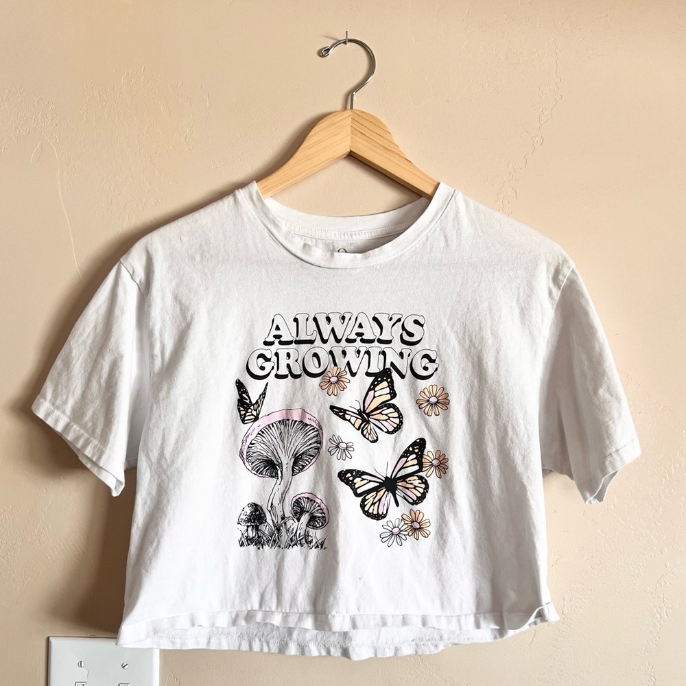 Always Growing Organic Cotton Cropped Tee M